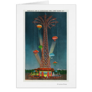 Vue de saut de parachute de parc de course