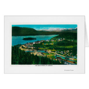 Vue de ville de Cordova, AlaskaCordova, AK