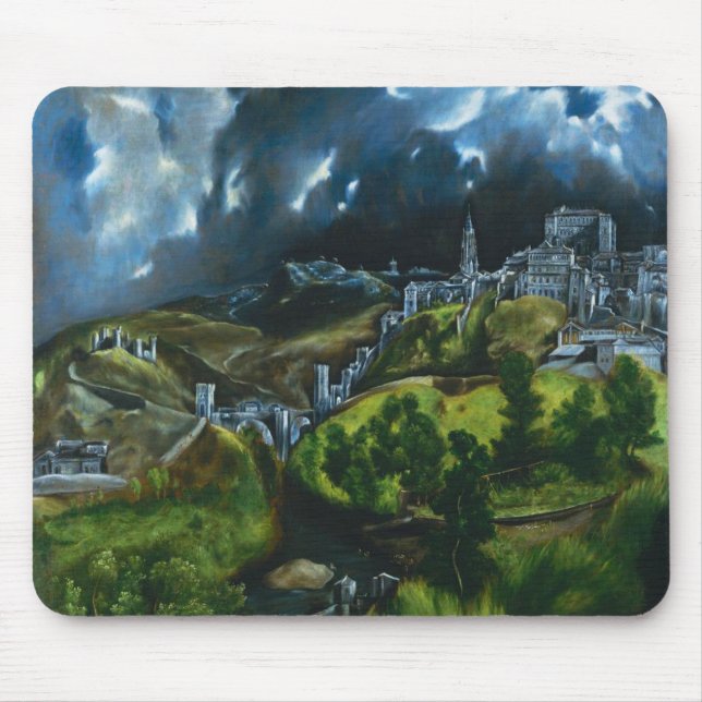 Vue d'El Greco de tapis de souris de Toledo (Devant)
