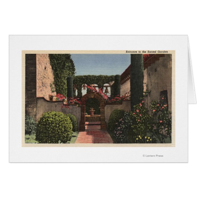 Vue d'entrée du Jardin Sacré (Devant horizontal)