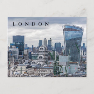 Vue des bâtiments de Londres sur carte postale