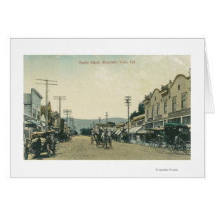 Vue des chariots de cheval sur la rue de Castro