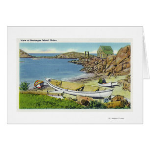 Vue d'île de Monhegan, scène de plage