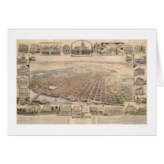 Vue d'oeil d'oiseau de Sacramento, Californie