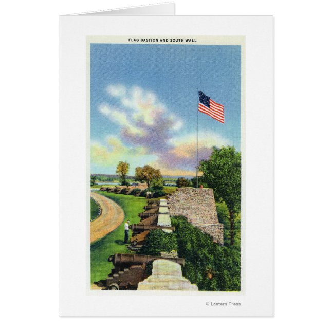 Vue du bastion du drapeau et de la paroi sud (Devant)