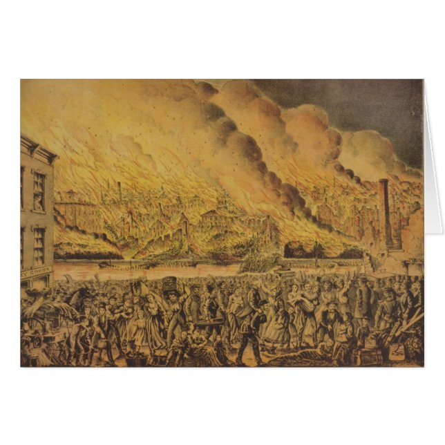 Vue du grand feu de Chicago (Devant horizontal)