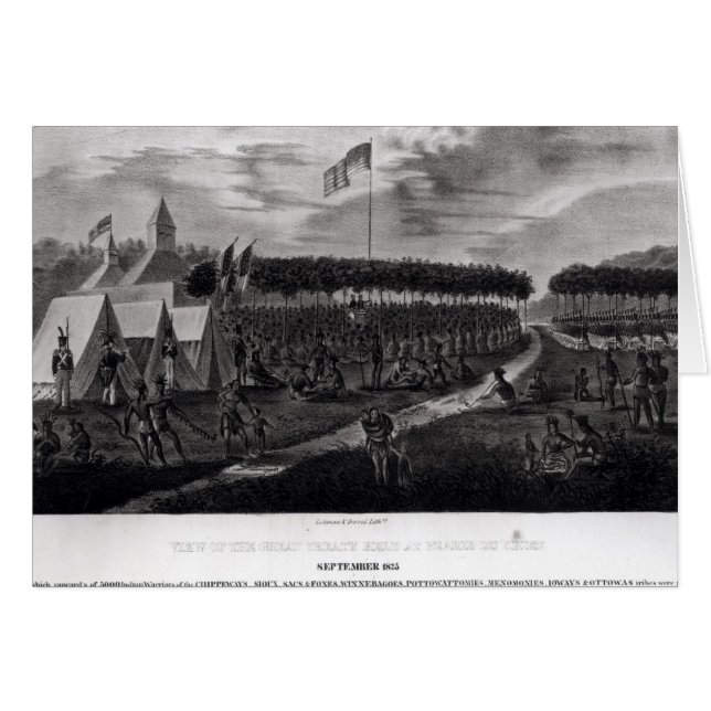 Vue du grand traité tenu à Prairie du (Devant horizontal)