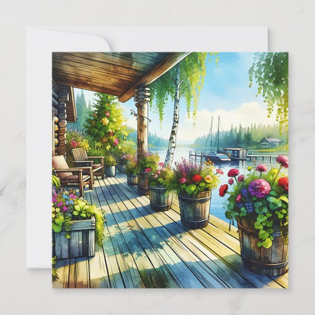 Vue du lac House | Terrasse surplombant la baie (Devant)