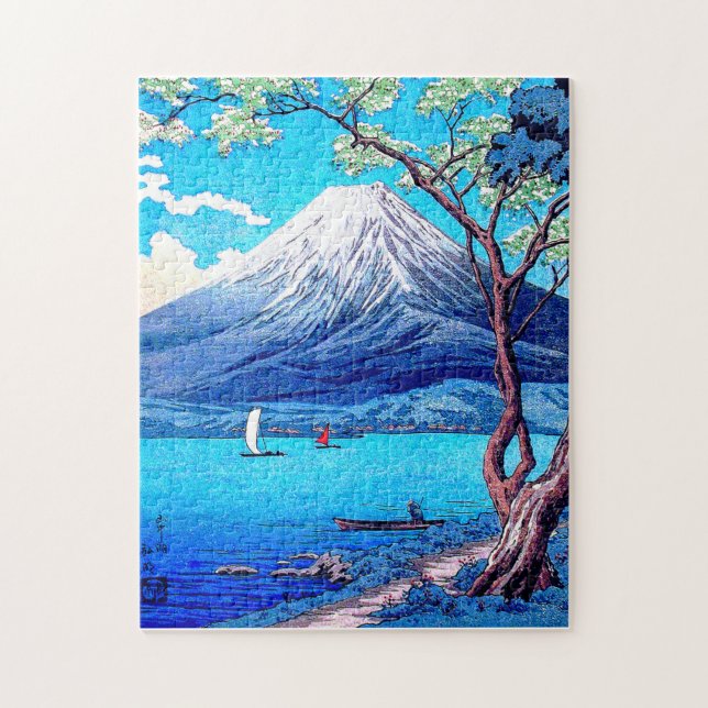 Vue Du Mont Fuji Du Lac Yamanaka Jigsaw Puzzle (Vertical)