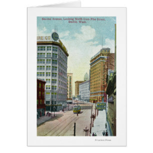Vue du nord de deuxième avenue de rue de Pike