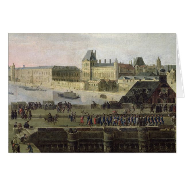 Vue du Pont-Neuf et de la rivière la Seine (Devant horizontal)
