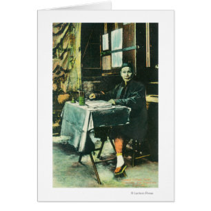 Vue d'un diseur de bonne aventure chinois