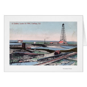 Vue d'un gosier sur le puits d'huile de Lucile