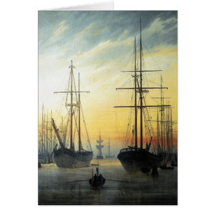 Vue d'un port - Caspar David Friedrich