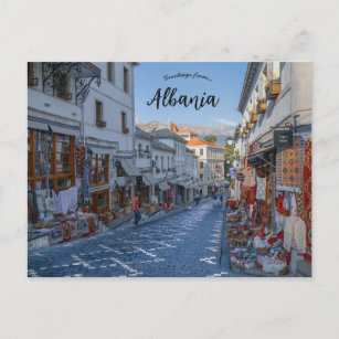 Vue d'une rue à Gjirokaster Albanie Carte postale