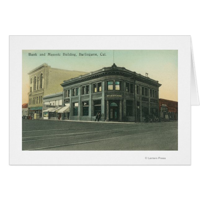 Vue extérieure de la banque et du temple maçonniqu (Devant horizontal)