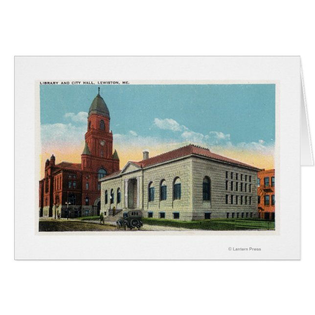 Vue extérieure de la bibliothèque et de l'hôtel de (Devant horizontal)