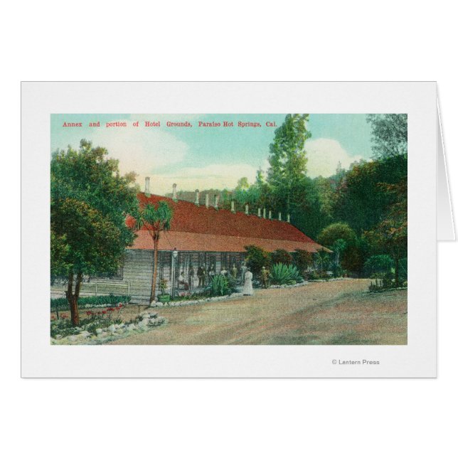 Vue extérieure de l'annexe et des jardins de l'hôt (Devant horizontal)