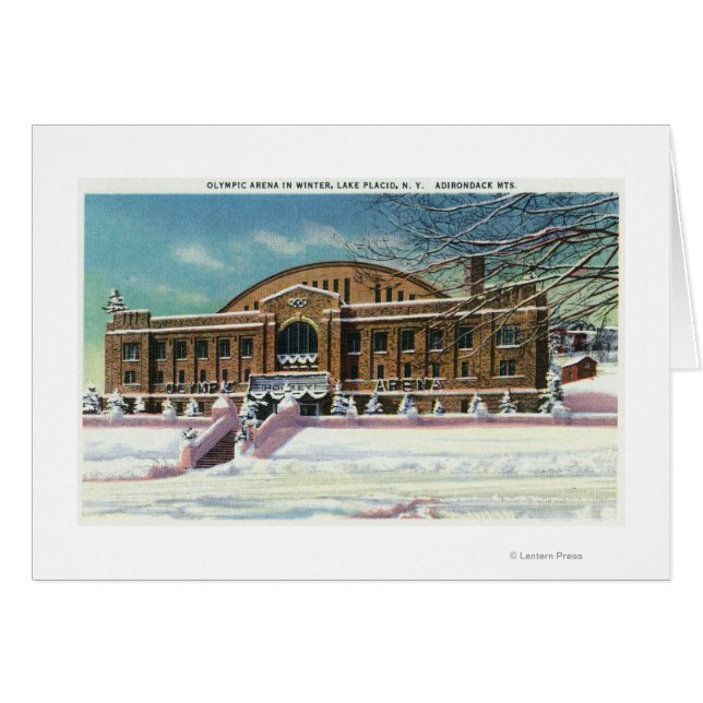 Vue extérieure de l'arène olympique en hiver (Devant horizontal)