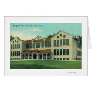 Vue extérieure d'école de Longfellow