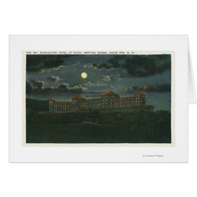 Vue extérieure du Mt Washington Hotel à la nuit (Devant horizontal)