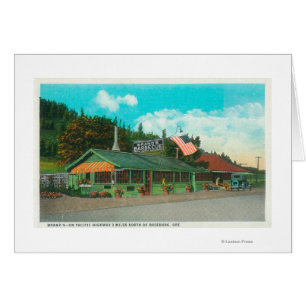 Vue extérieure du restaurant du BBQ de la marque