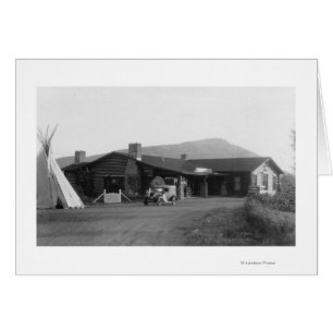 Vue extérieure d'une tribu amérindienne