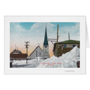 Vue hivernale de l'avenue Steadman couverte de nei