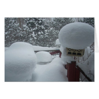 Vue hivernale depuis le porche