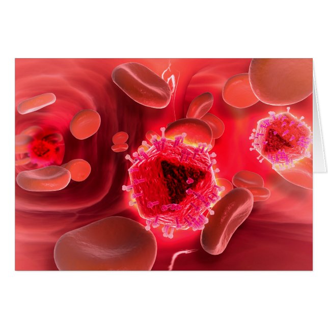 Vue Microscopique Du Virus Du VIH À L'Intérieur De (Devant horizontal)