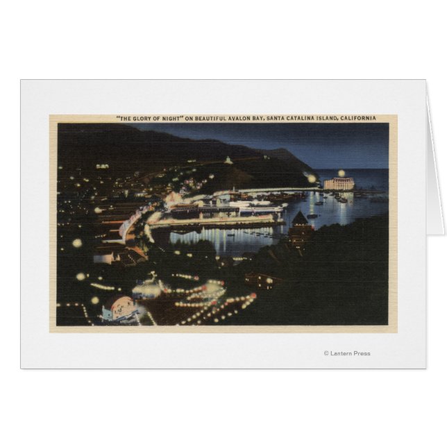 Vue nocturne de la baie d'Avalon (Devant horizontal)