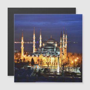 Vue nocturne de la Mosquée Bleue d'Istanbul Turqui