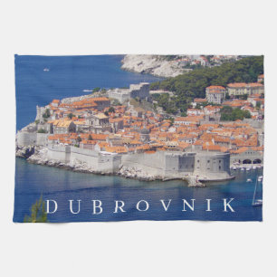 Vue panoramique Dubrovnik serviette à thé