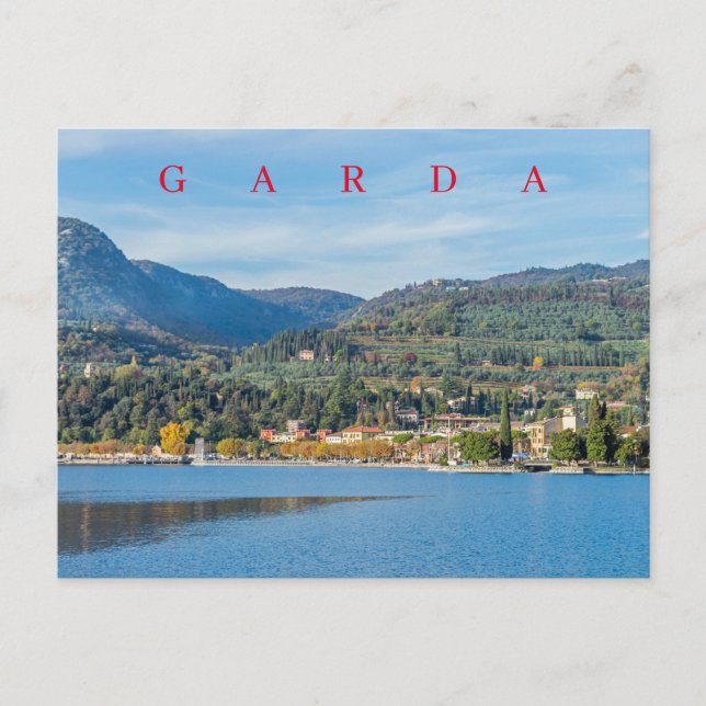 Vue panoramique sur le lac de Garde carte postale (Devant)