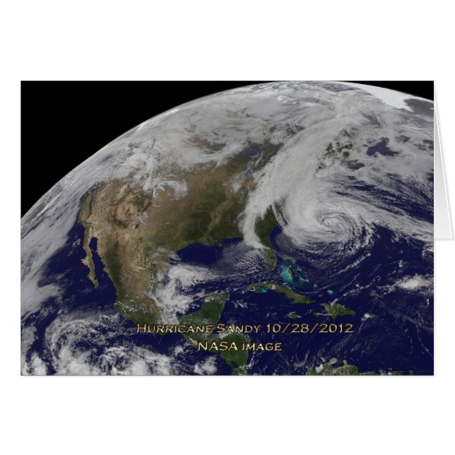 Vue satellite de l'ouragan Sandy (Devant Horizontal)