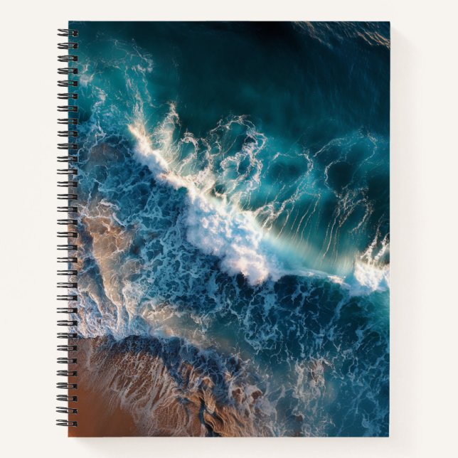 vue supérieure du carnet en spirale des vagues (Devant)