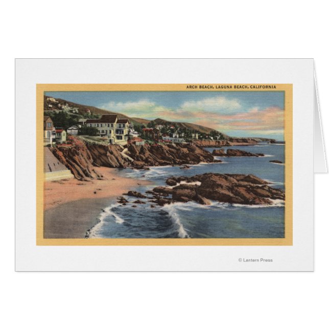 Vue sur Arch Beach avec maisons (Devant horizontal)