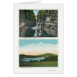 Vue sur Ausable Chasm et le lac Saranac