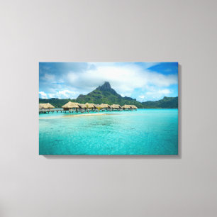 Vue sur la copie de toile d'île de Bora Bora