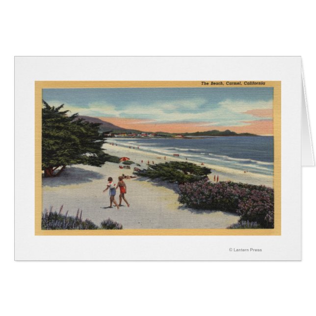 Vue sur la plage, les baigneurs à pied (Devant horizontal)