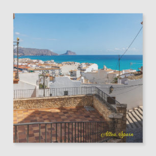 Vue sur la vieille ville et la baie, Altea, Costa 