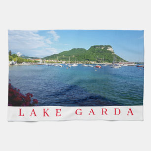 Vue sur le lac de Garde serviette de thé