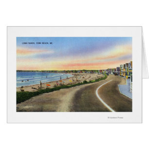 Vue sur le Long Sands à York Beach