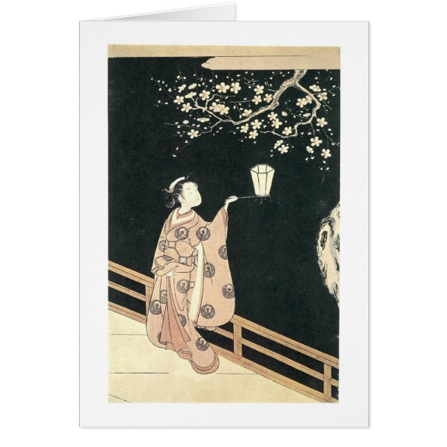 Vue sur les fleurs de prune, Harunobu, années 1760 (Devant)