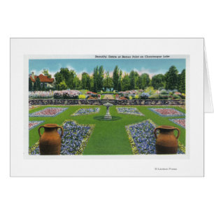 Vue sur les jardins du lac Chautauqua