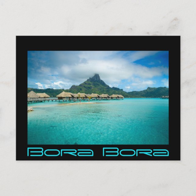 Vue sur l'île de Bora Bora Carte postale en texte  (Devant)