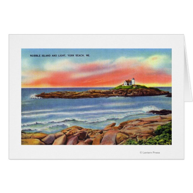 Vue sur Nubble Island et le phare (Devant horizontal)