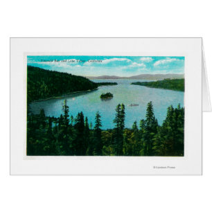 Vue verte de baie sur le lac TahoeLake Tahoe, CA