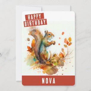 Vues automne/automne Écorce Carte d'anniversaire