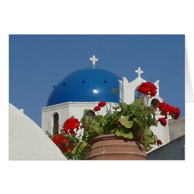 Vues de l'église sur Santorin, Grèce (Devant horizontal)